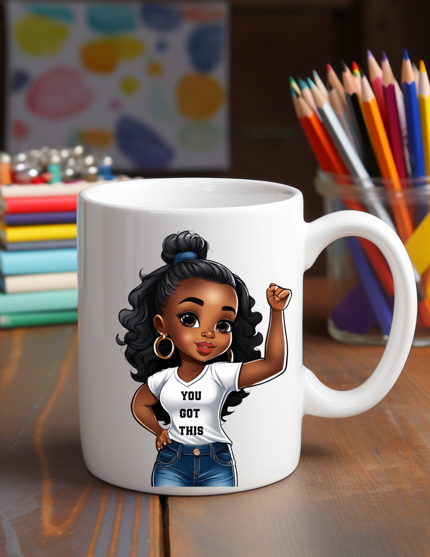 You Got This! Afro Girl 11 oz Coffee Mug