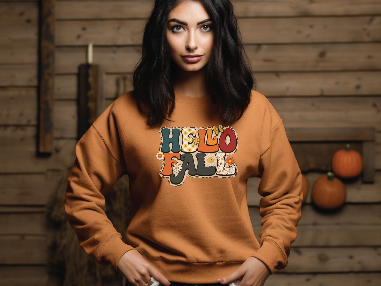 Retro Hello Fall Sweatshirt