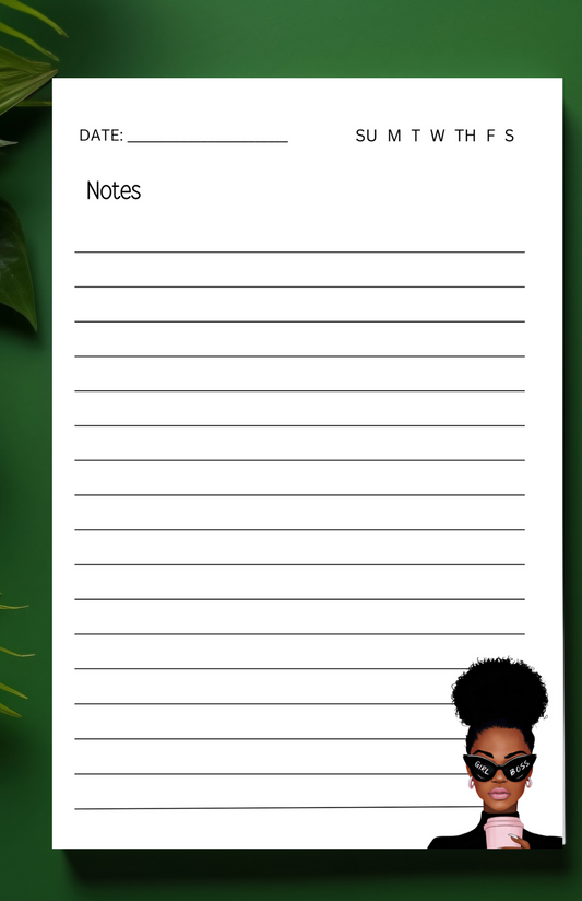 Girl Boss Notepad – 5.5x8.5" | 30 Sheets of Empowered Organization