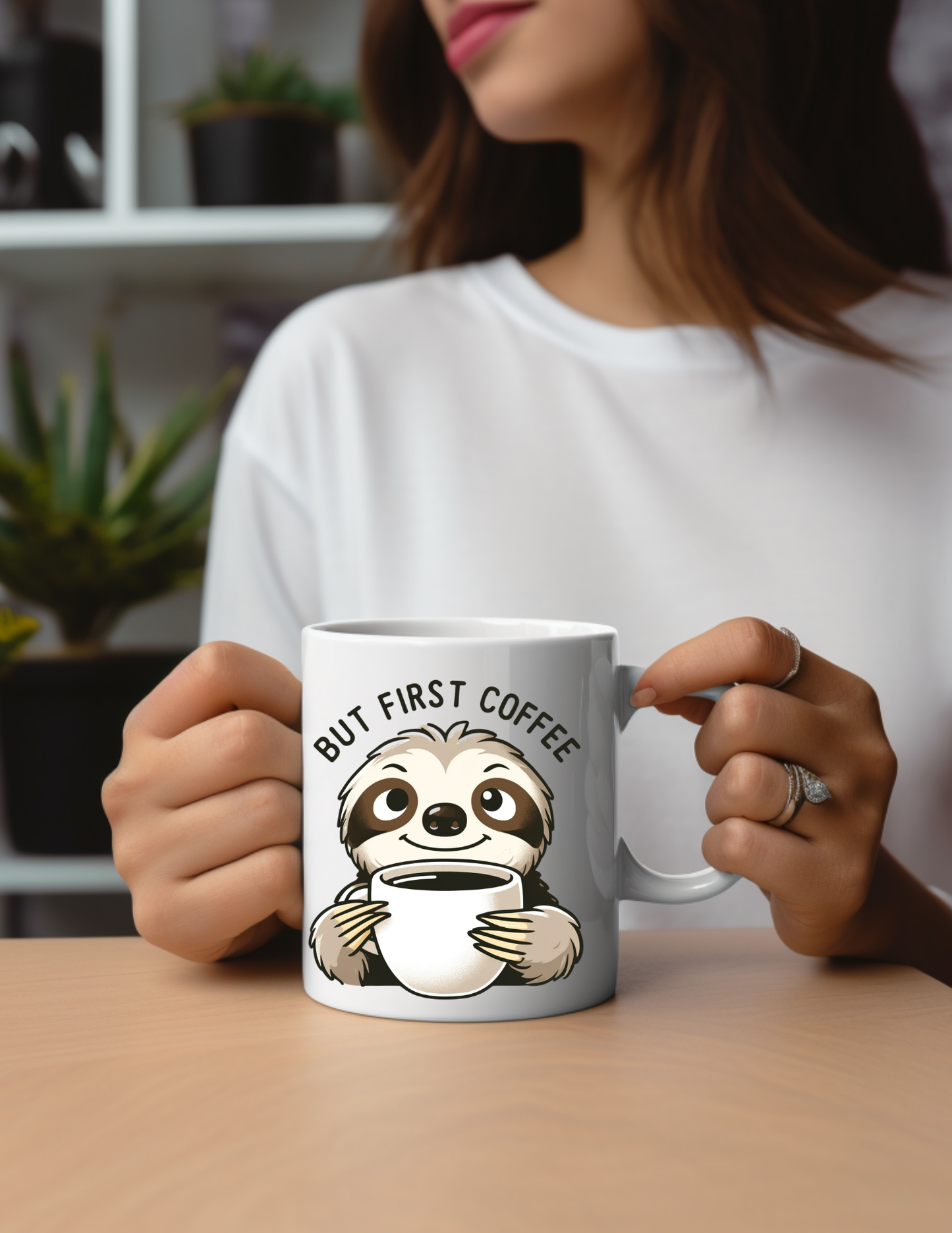 But Coffee First Sloth 11oz Ceramic Coffee Mug