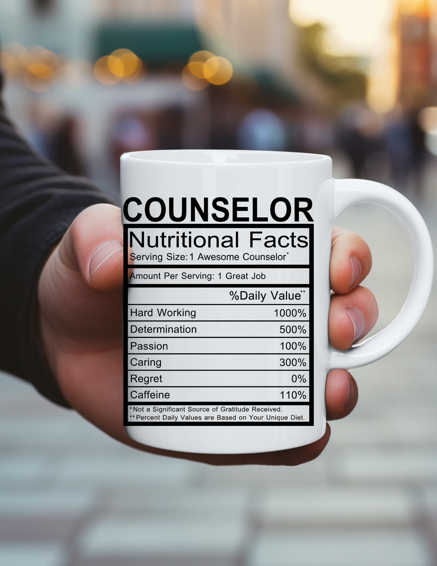 Counselor Nutritional Facts 11oz Ceramic Mug