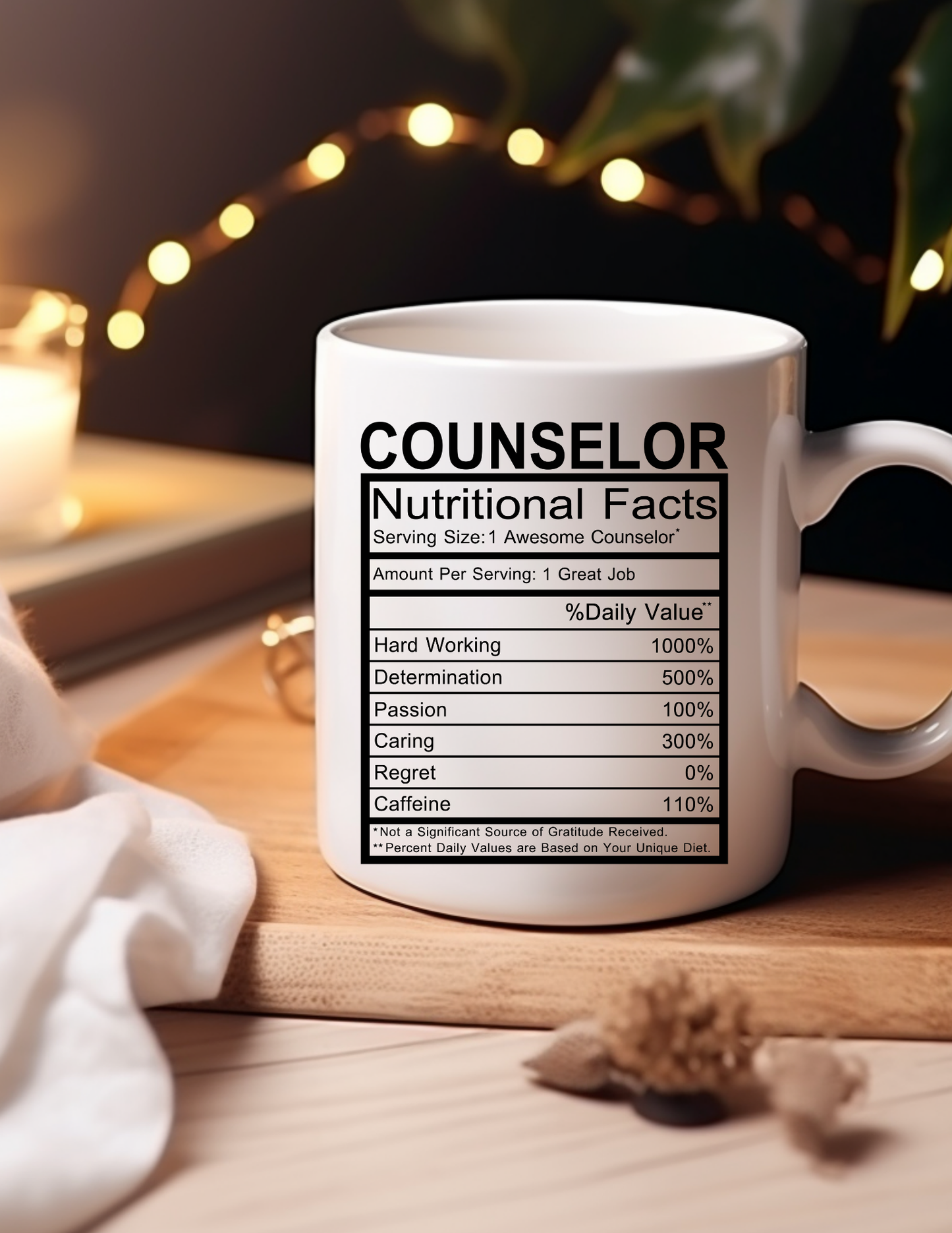 Counselor Nutritional Facts 11oz Ceramic Mug
