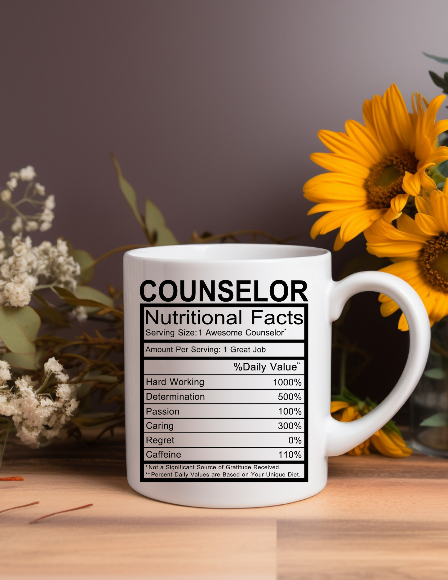 Counselor Nutritional Facts 11oz Ceramic Mug