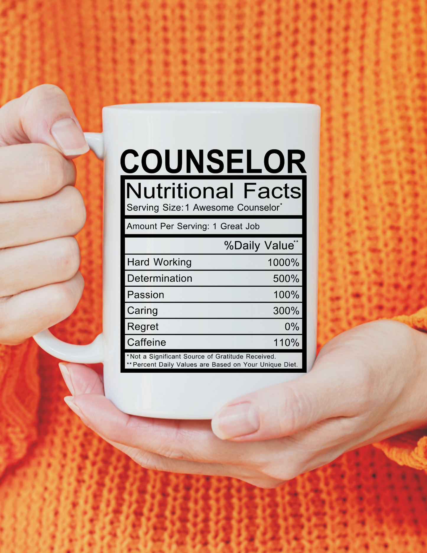 Counselor Nutritional Facts 11oz Ceramic Mug