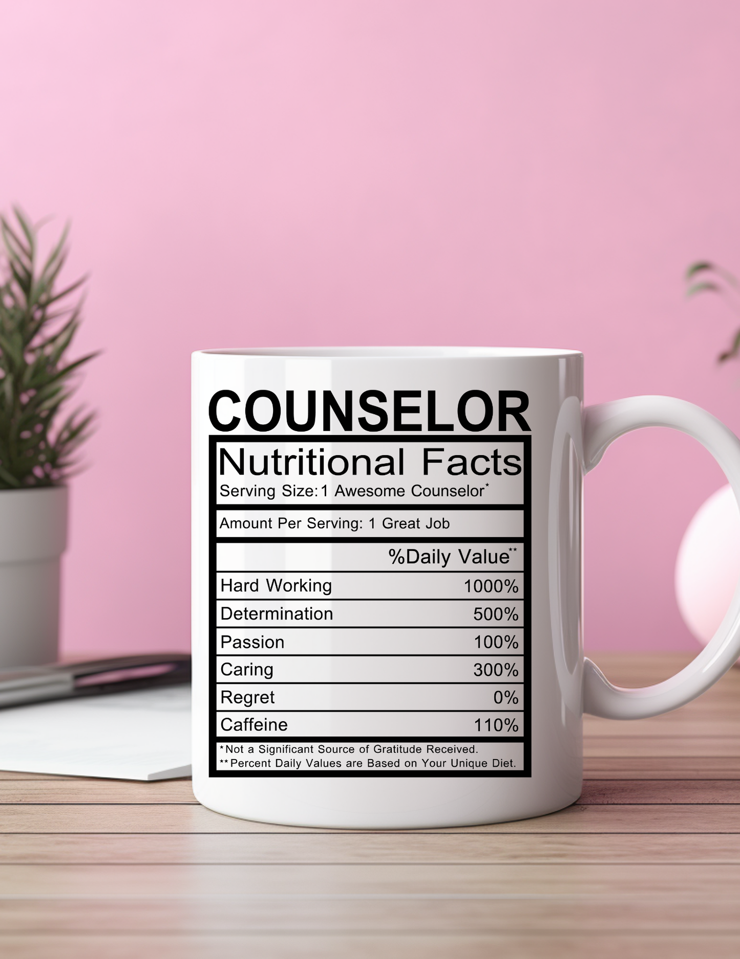 Counselor Nutritional Facts 11oz Ceramic Mug
