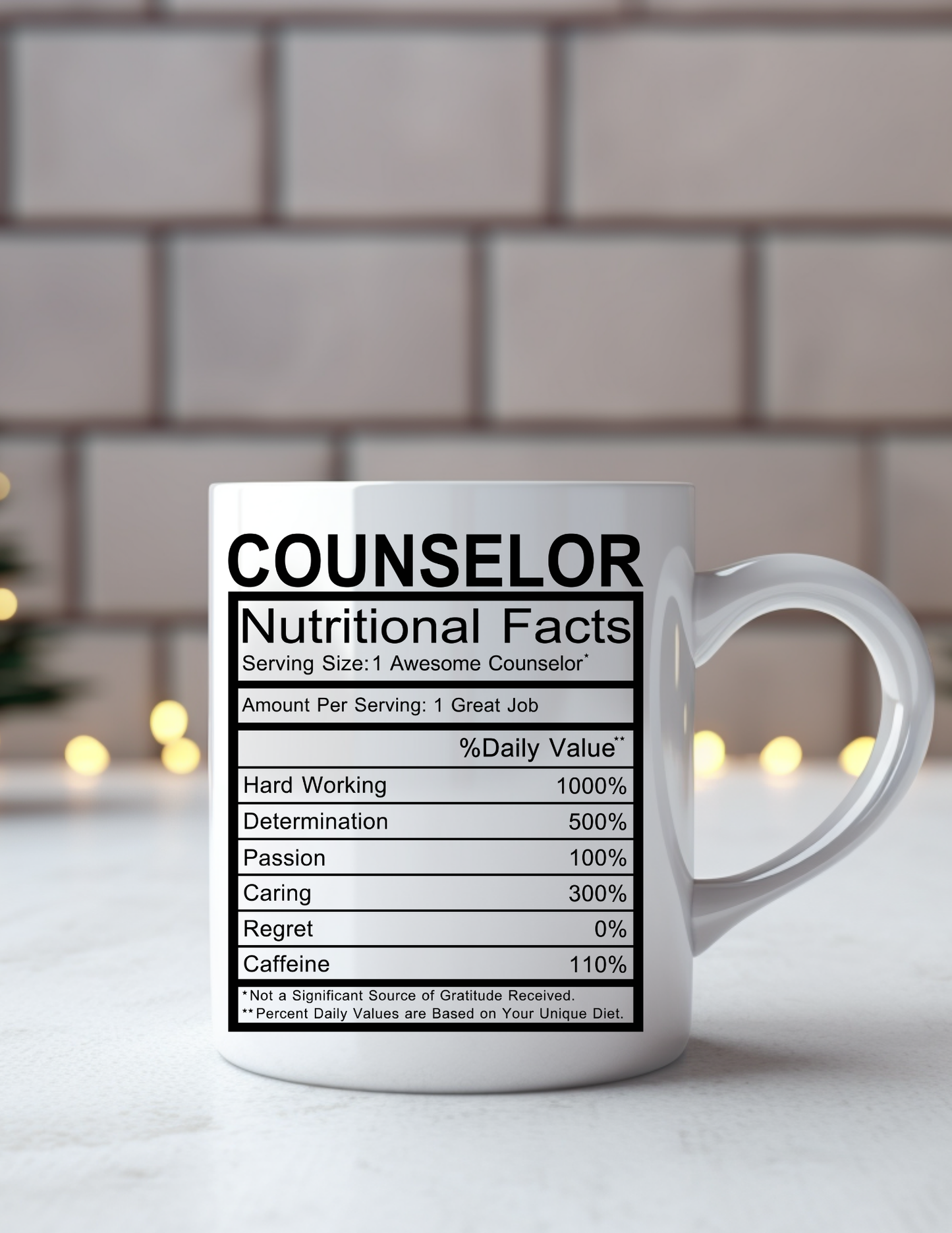 Counselor Nutritional Facts 11oz Ceramic Mug