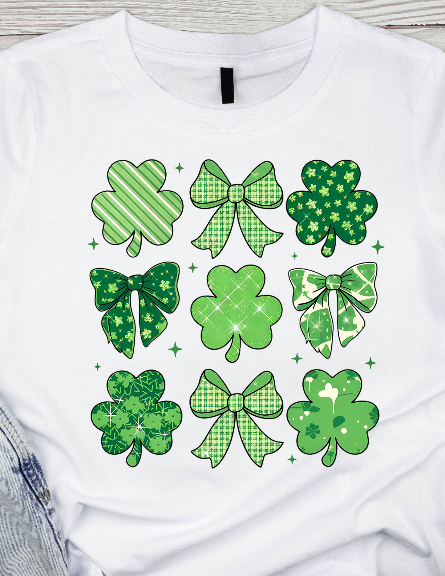 Lucky Clover Patch DTF Transfer – St. Patrick’s Day Design