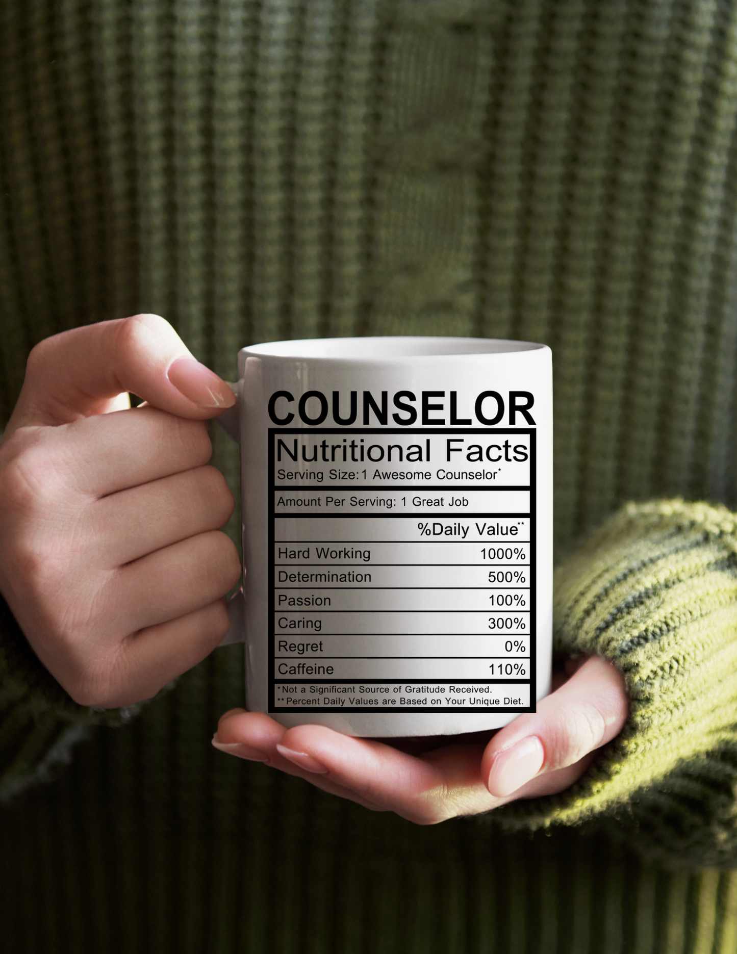 Counselor Nutritional Facts 11oz Ceramic Mug
