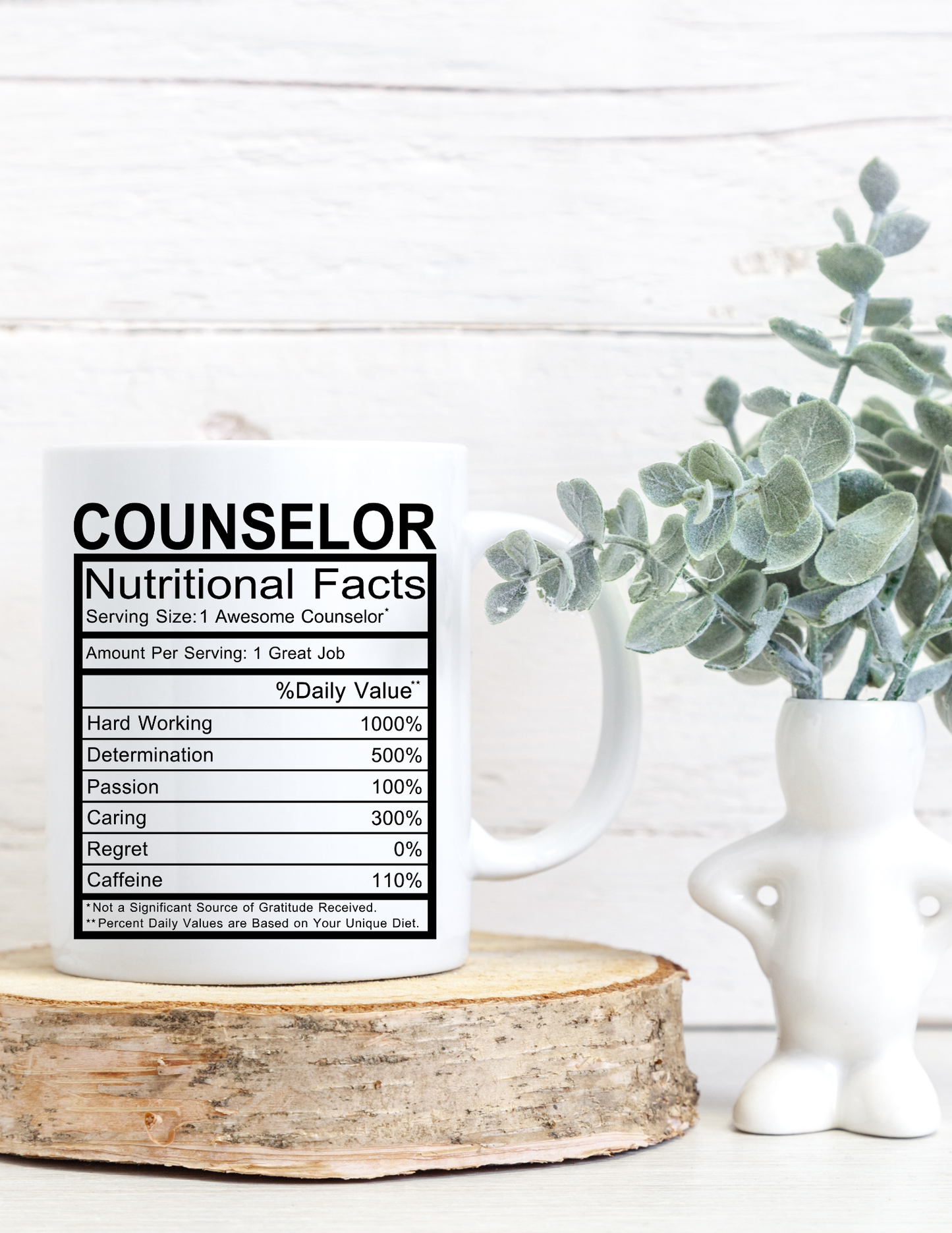 Counselor Nutritional Facts 11oz Ceramic Mug