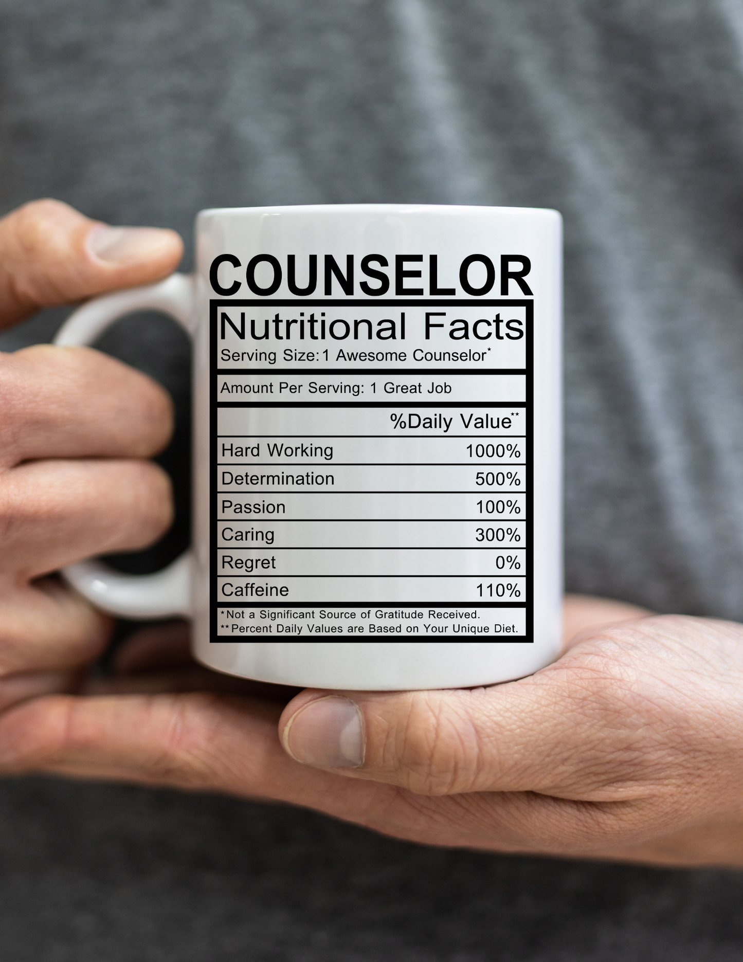 Counselor Nutritional Facts 11oz Ceramic Mug
