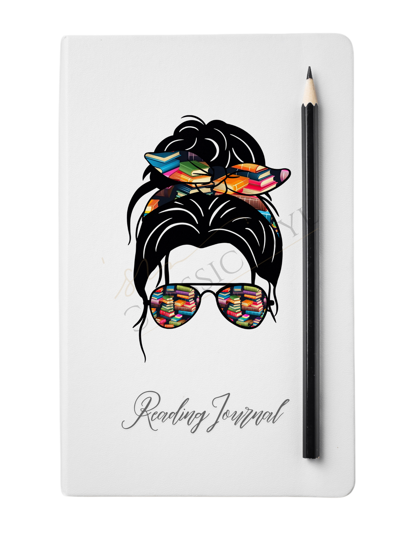 Book Lover Mess Bun Digital Download