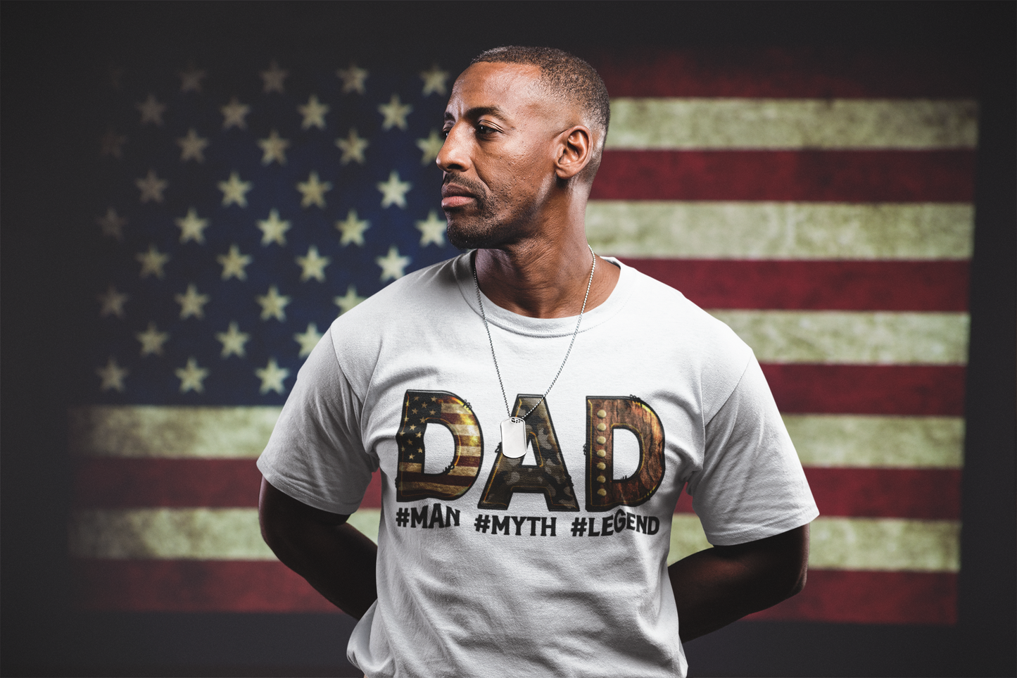 Military DAD #Man #Myth #Legend Tee