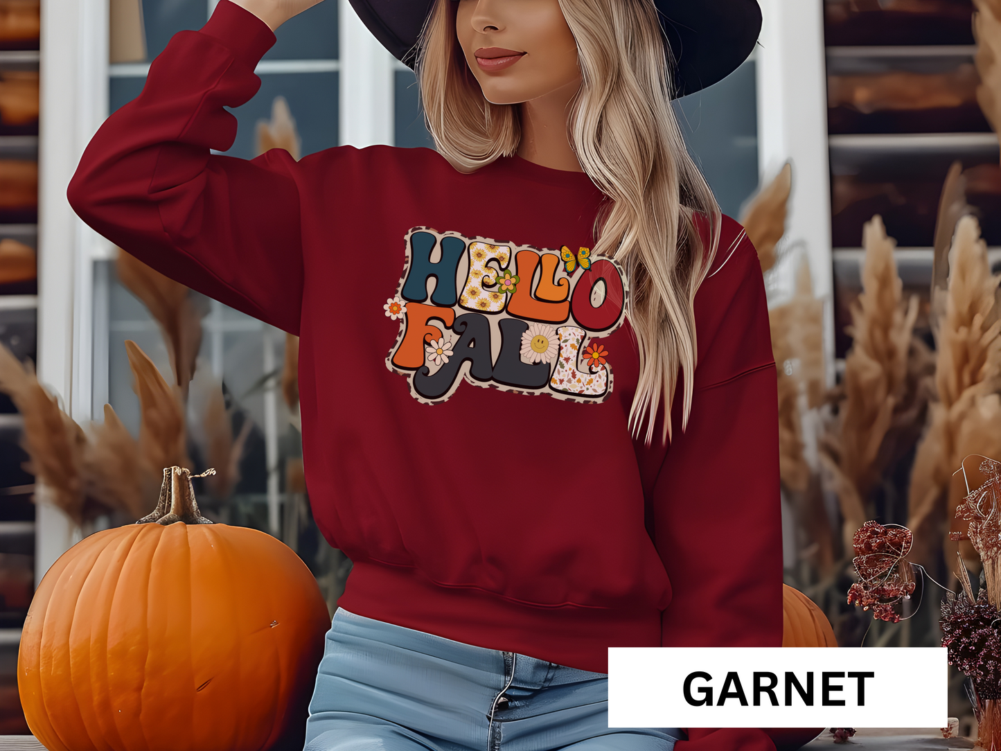 Retro Hello Fall Sweatshirt