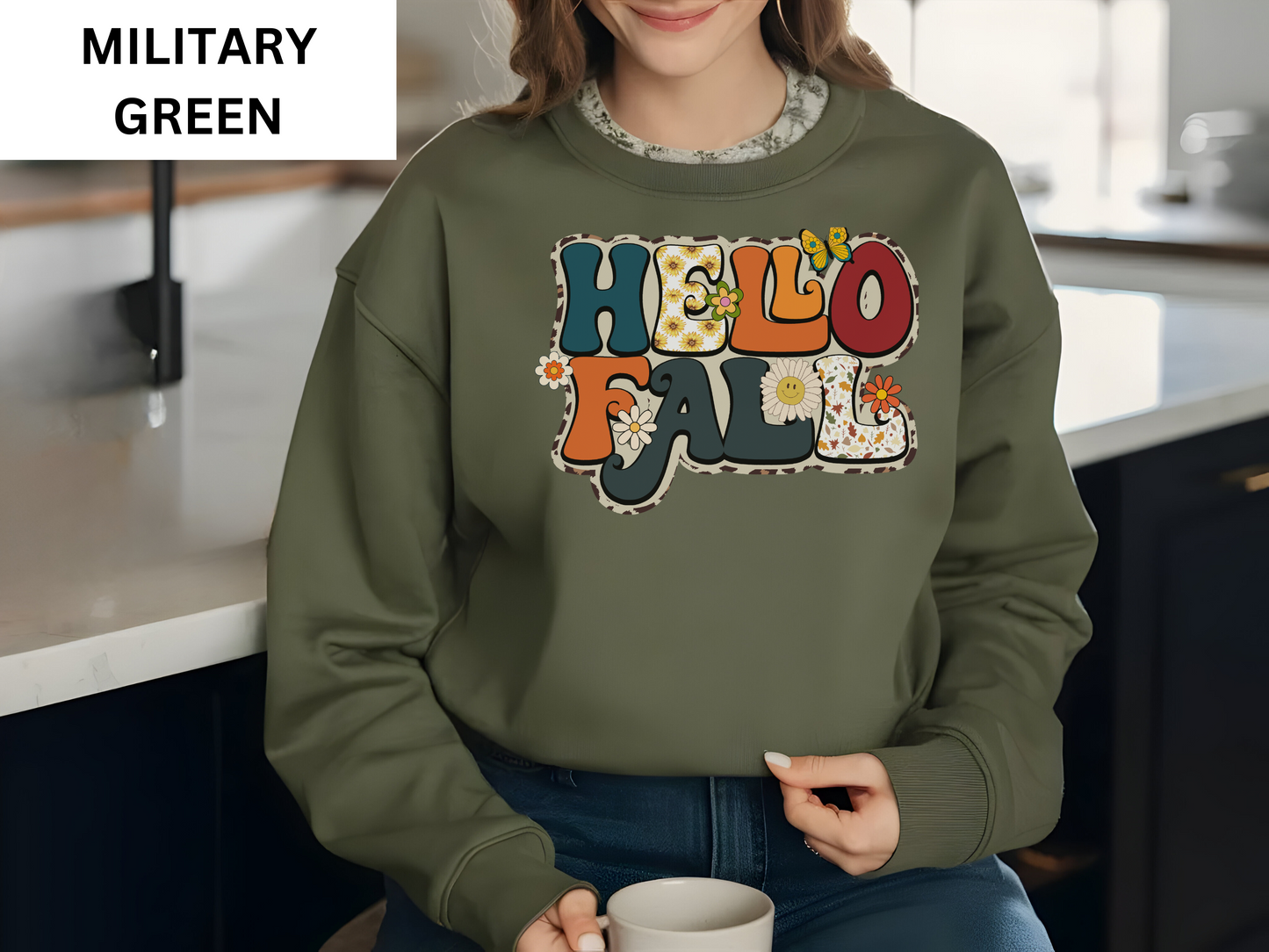 Retro Hello Fall Sweatshirt