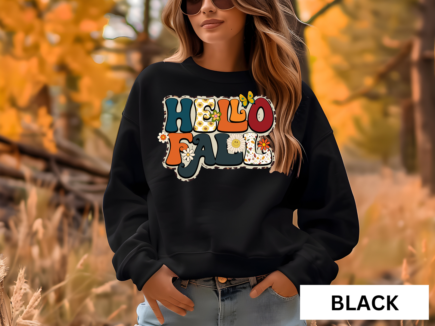 Retro Hello Fall Sweatshirt