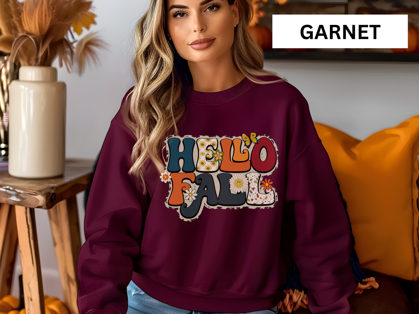 Retro Hello Fall Sweatshirt
