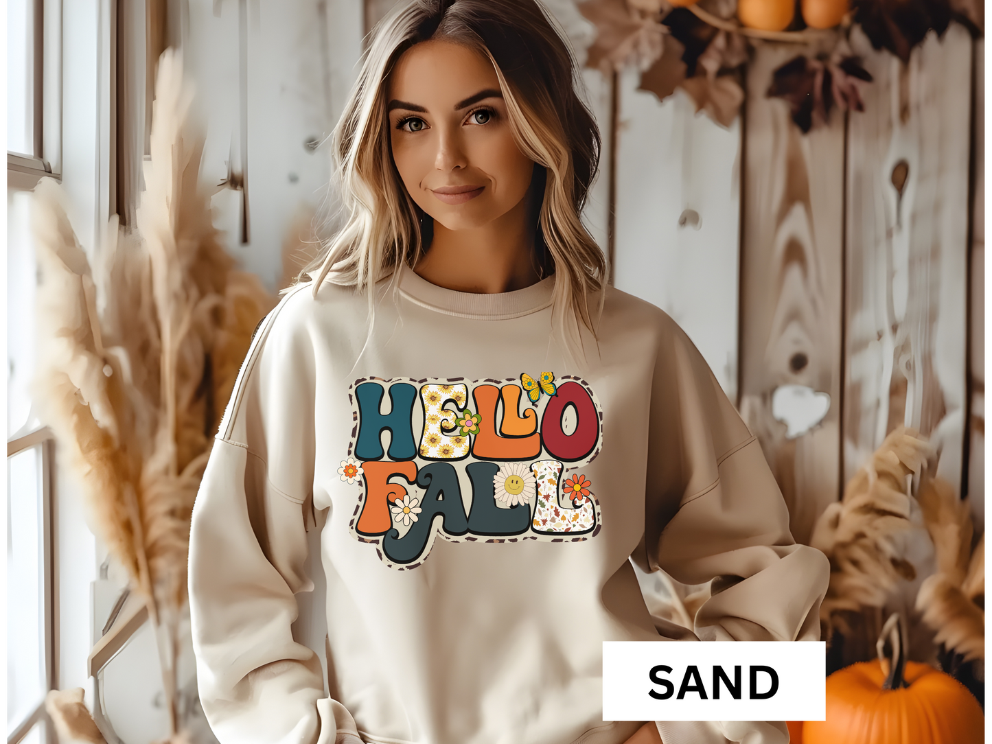Retro Hello Fall Sweatshirt