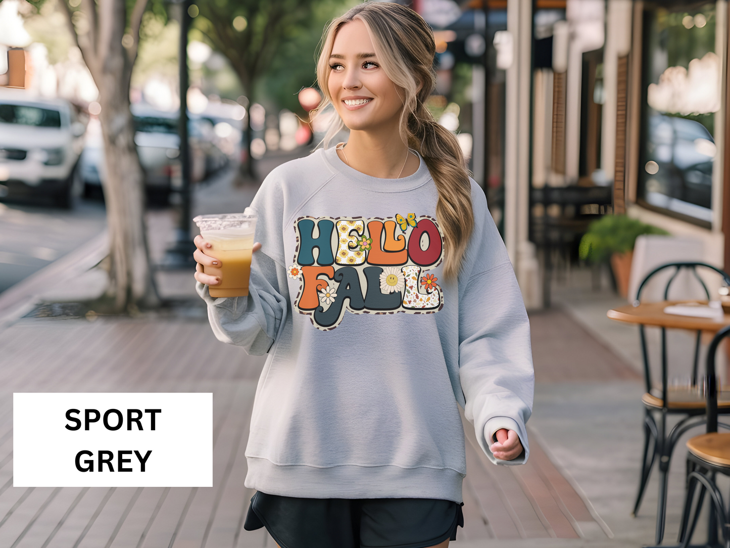 Retro Hello Fall Sweatshirt