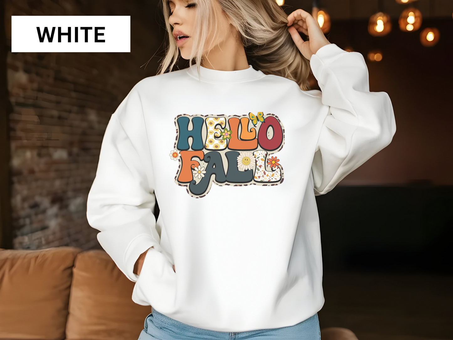 Retro Hello Fall Sweatshirt