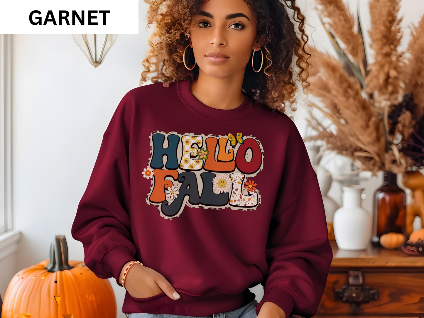 Retro Hello Fall Sweatshirt