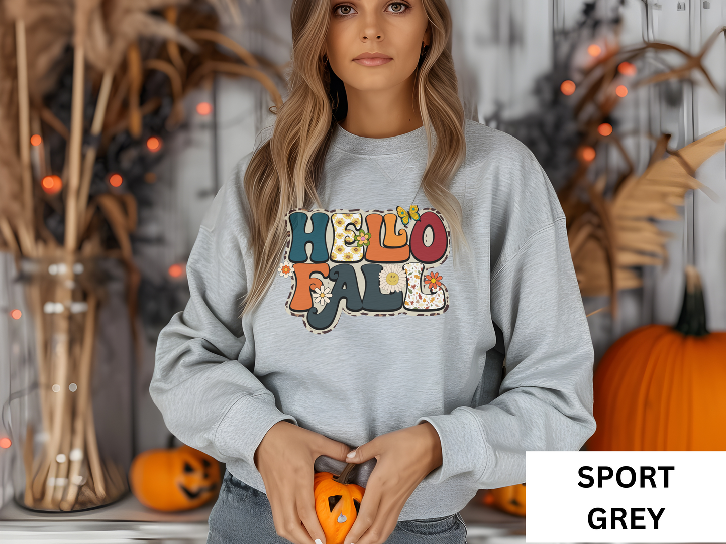 Retro Hello Fall Sweatshirt