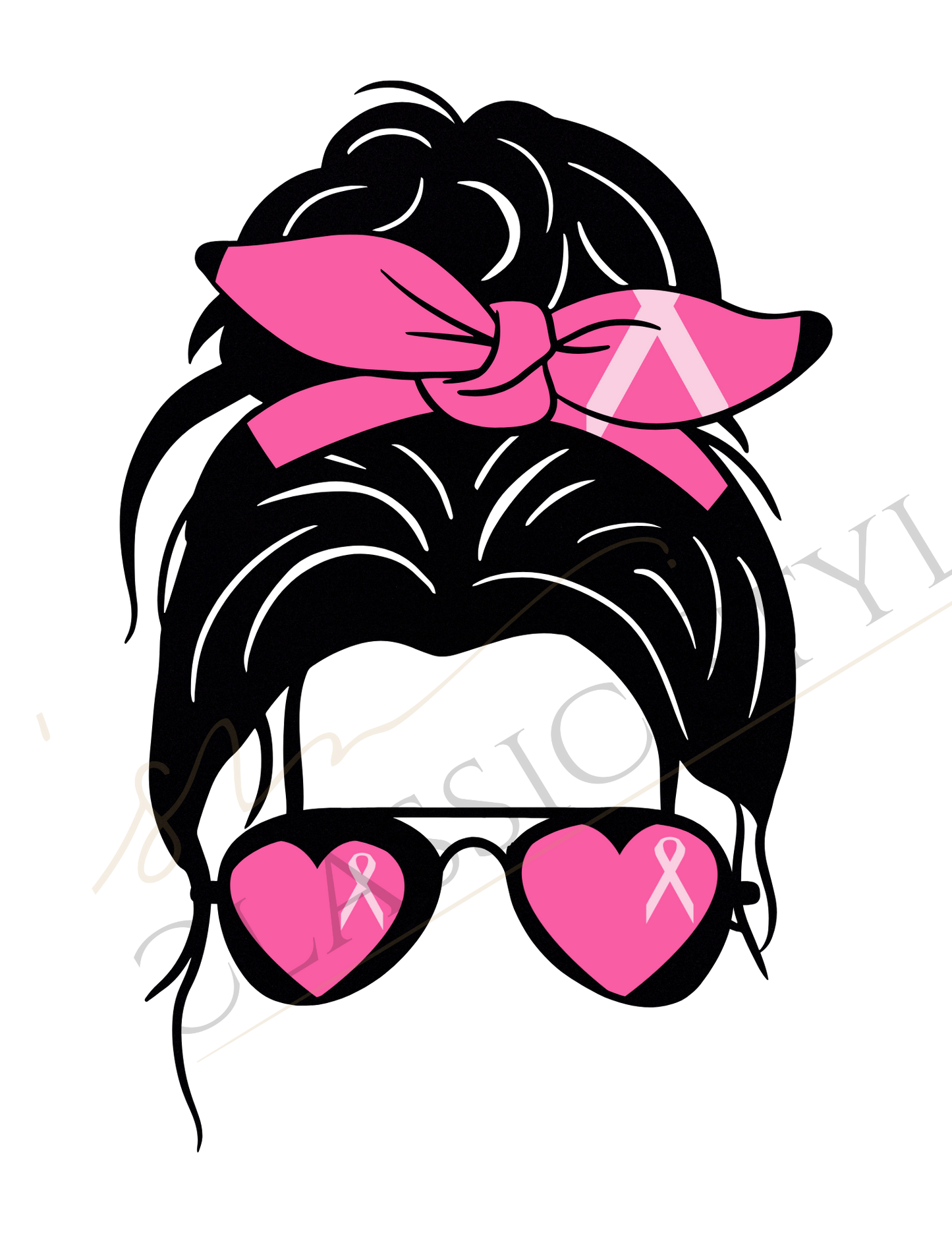 Breast Cancer Awareness Month, Survivor Double Pink Heart Digital Product