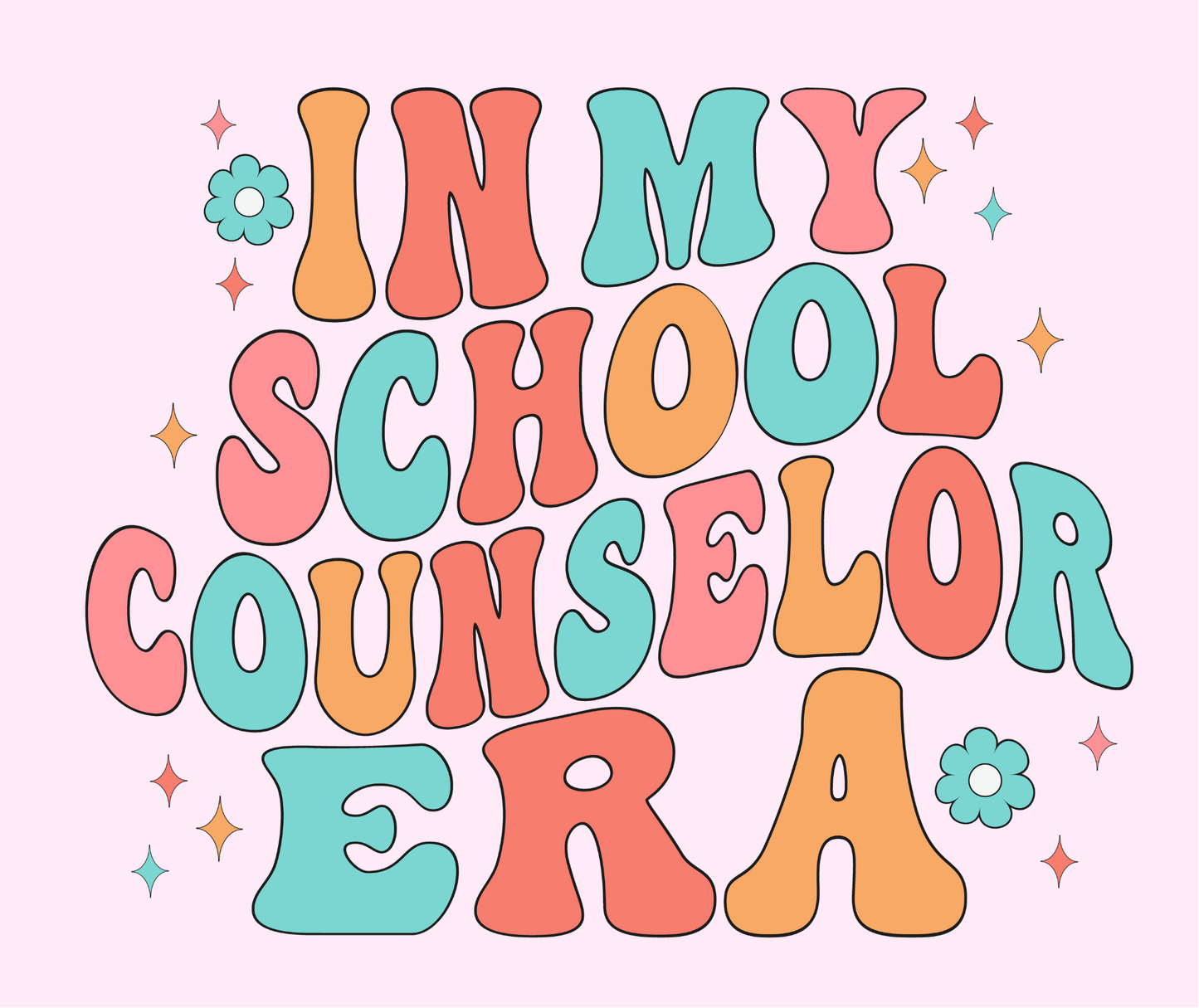 In My School Counselor Era Mouse Pad – Colorful & Fun Desk Mat for Teachers and Counselors