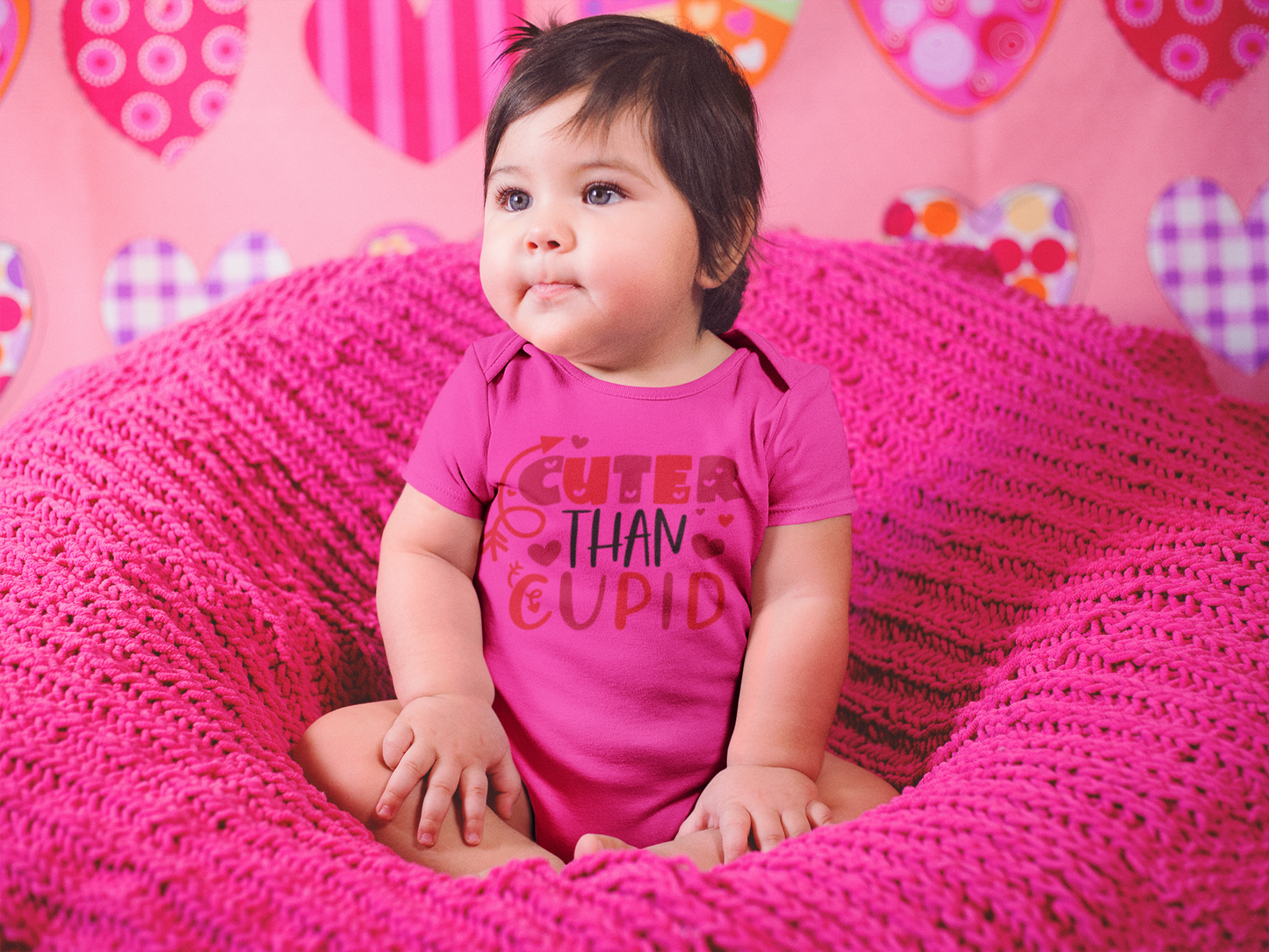Cuter than Cupid Baby/Toddler Valentine Day Onesie/ Tee Outfit