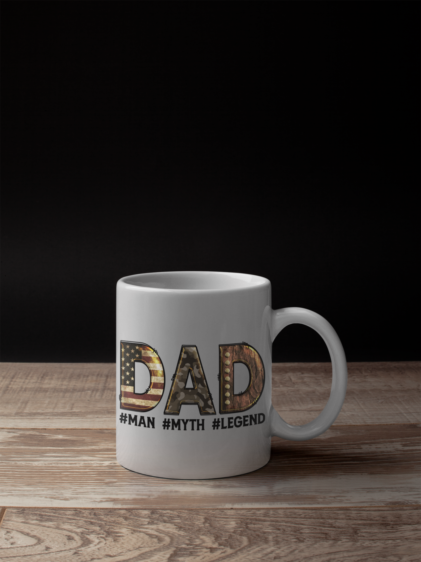 DAD #Man #Myth #Legend American Patriotic Coffee Mug - 16 oz.