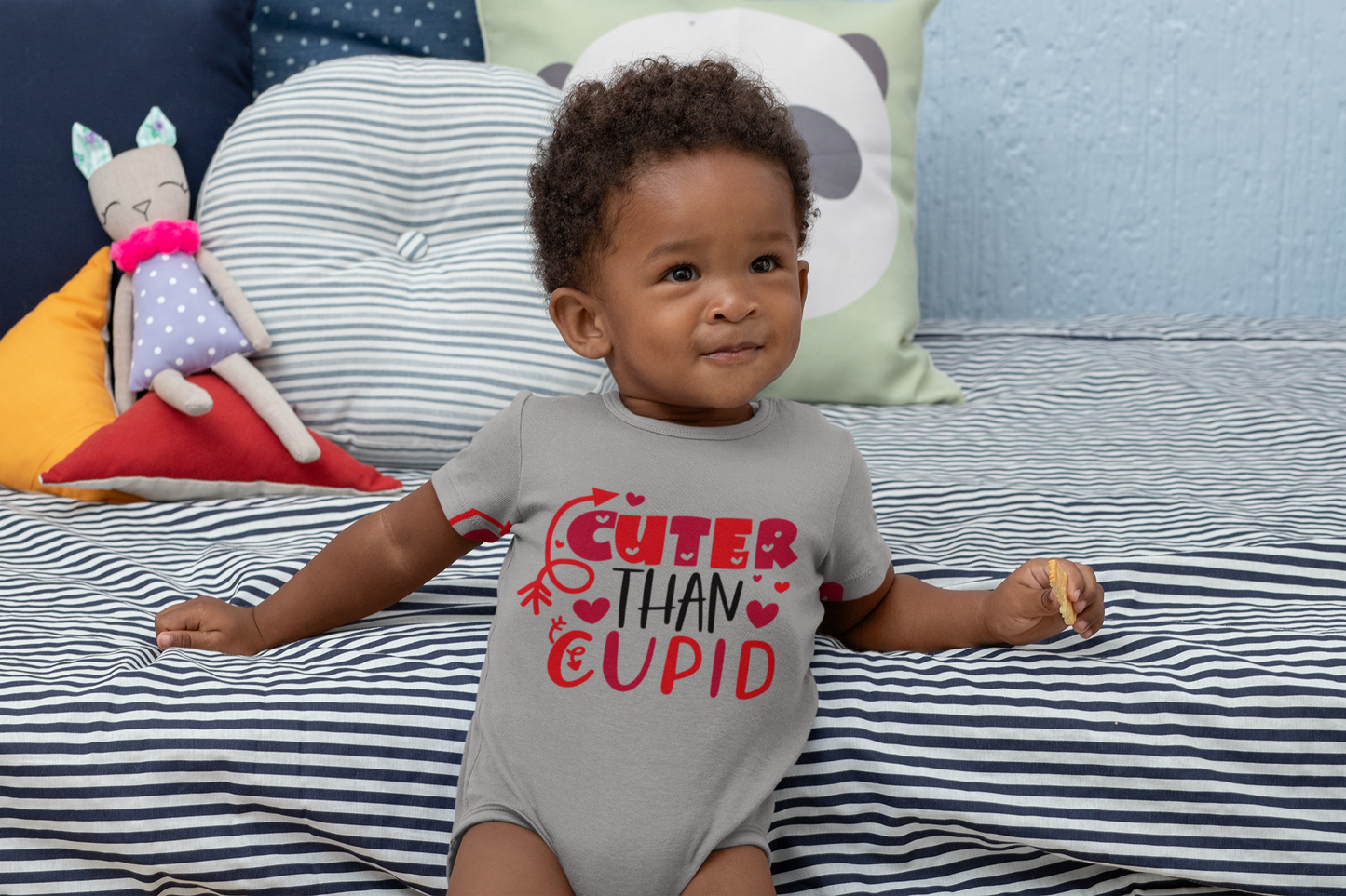 Cuter than Cupid Baby/Toddler Valentine Day Onesie/ Tee Outfit