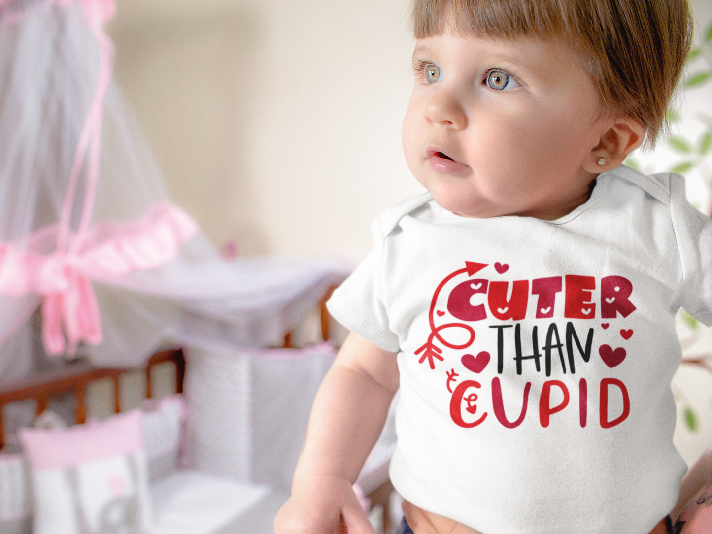 Cuter than Cupid Baby/Toddler Valentine Day Onesie/ Tee Outfit