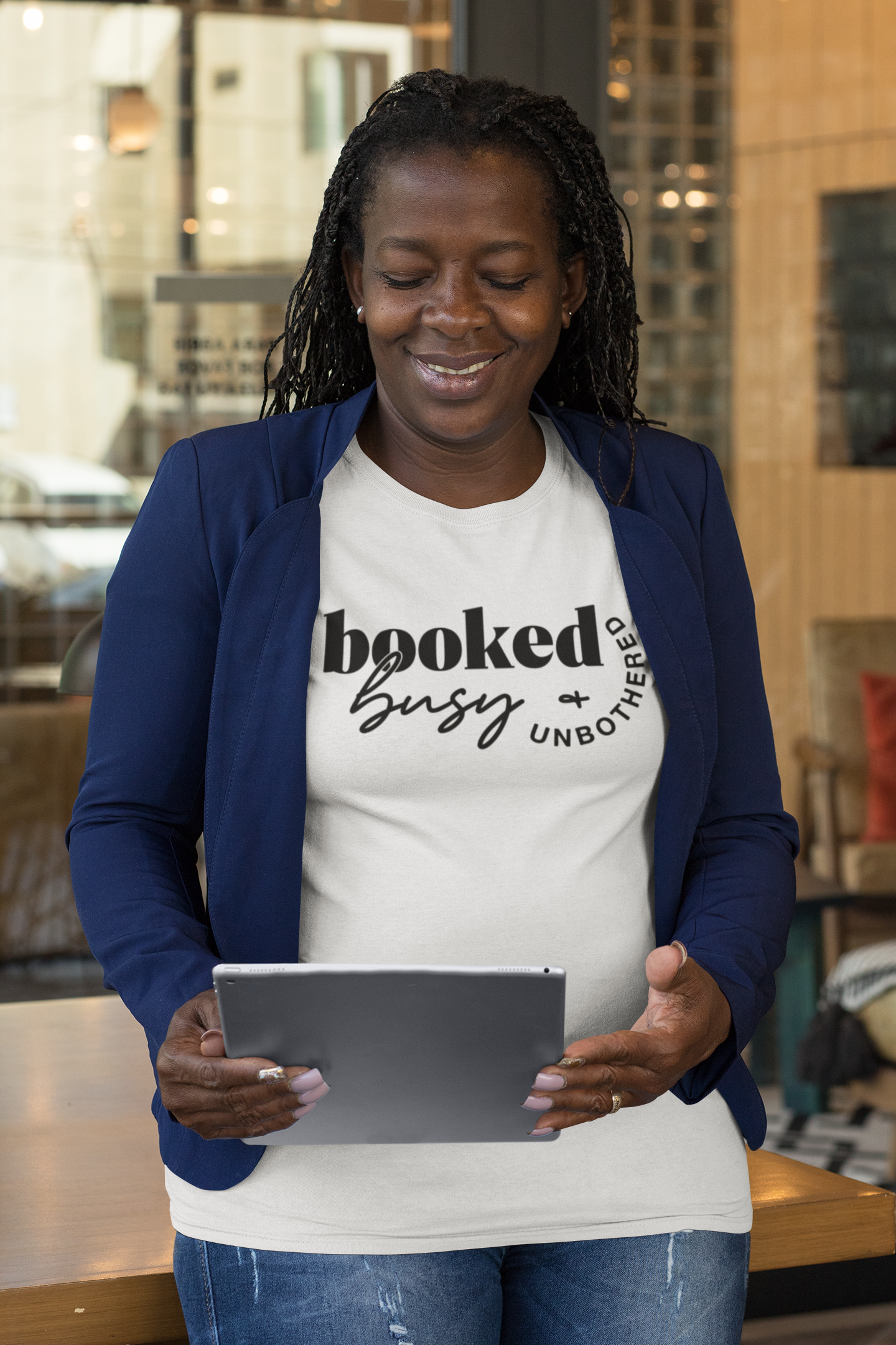 Booked, Busy, and Unbothered Tee