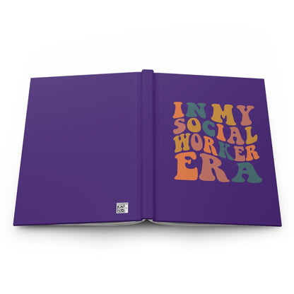 Social Worker Journal — 'In My Social Worker Era' Hardcover Notebook (Purple)