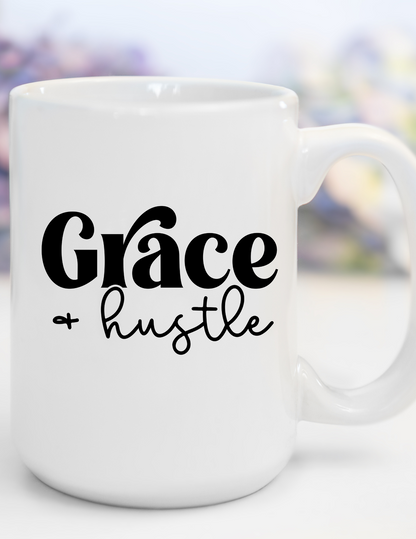 Grace & Hustle 110z Coffee Mug