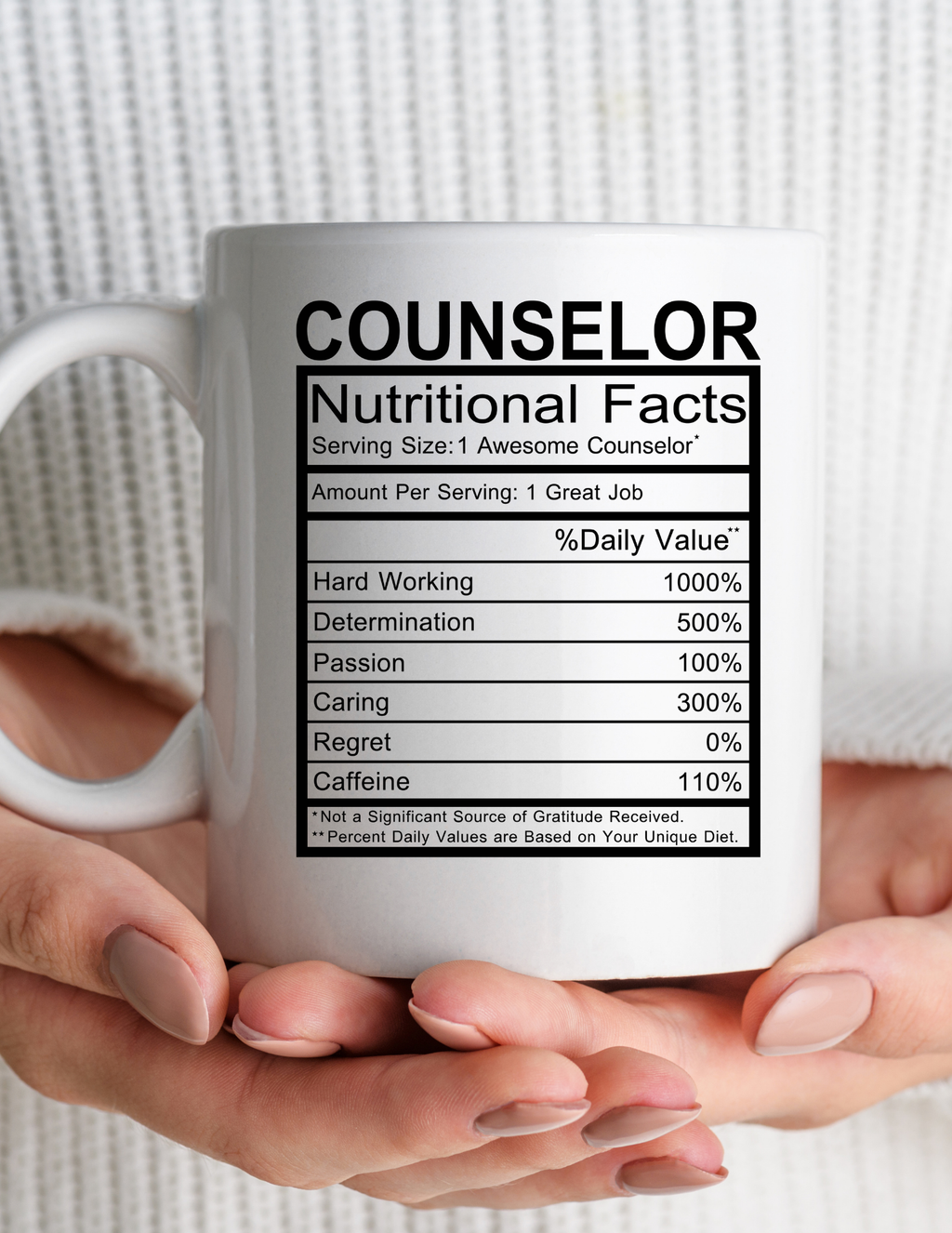 Counselor Nutritional Facts 11oz Ceramic Mug