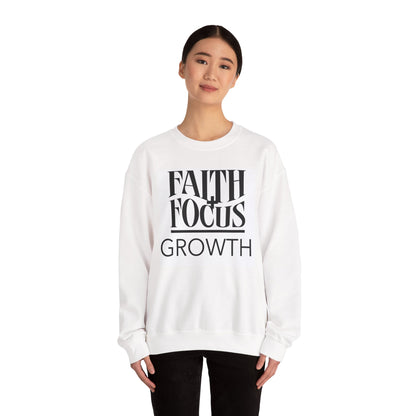 Faith Focus Growth Sweatshirt — Inspirational Christian Crewneck