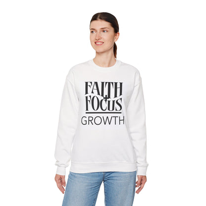 Faith Focus Growth Sweatshirt — Inspirational Christian Crewneck
