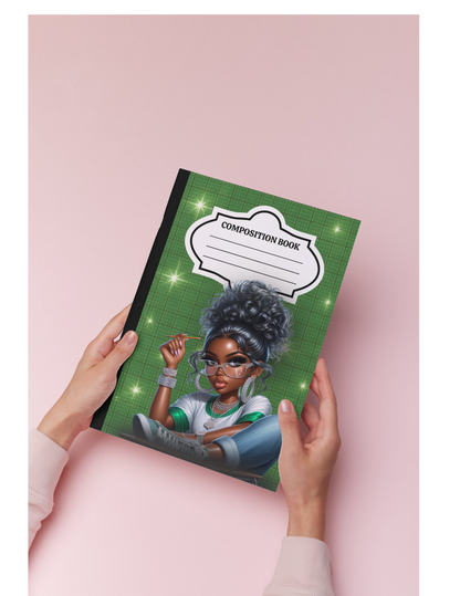 Afro Girl Teen Composition Notebook