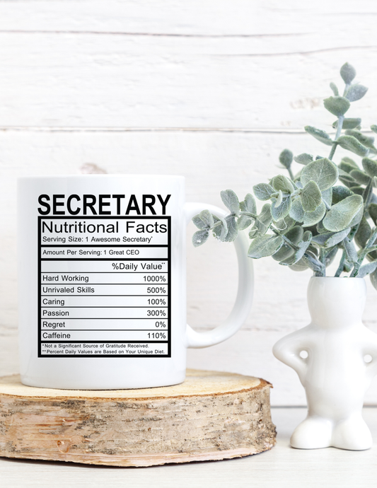 Secretary Appreciation 11oz Ceramic Coffee Mug