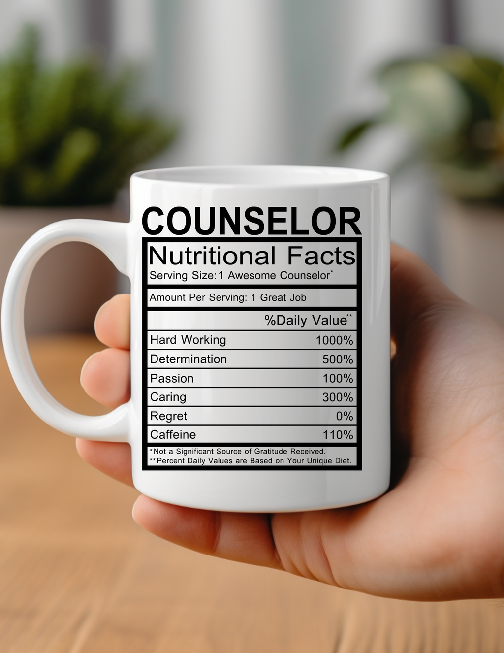 Counselor Nutritional Facts 11oz Ceramic Mug