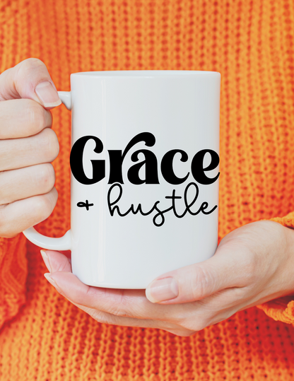 Grace & Hustle 110z Coffee Mug