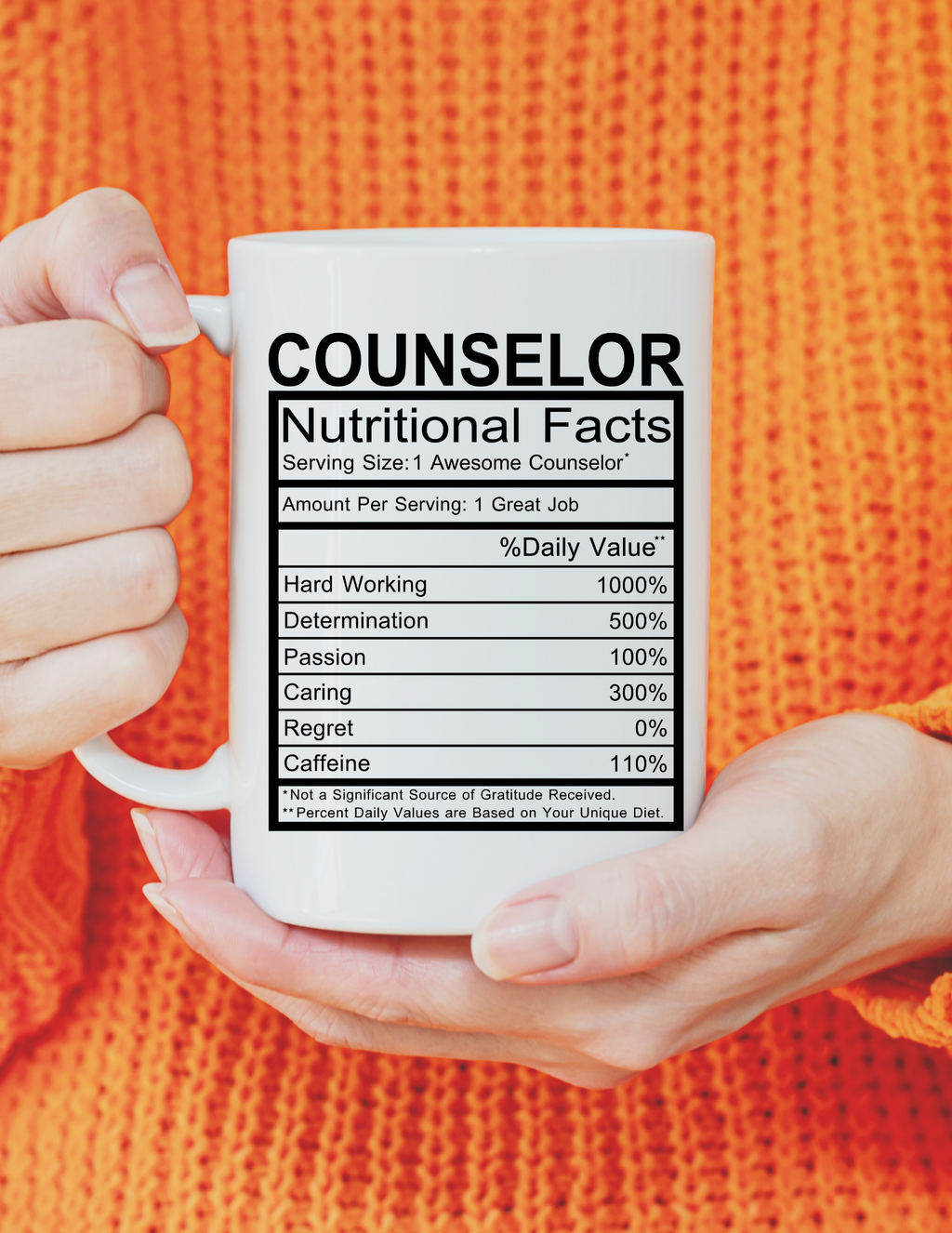 Counselor Nutritional Facts 11oz Ceramic Mug