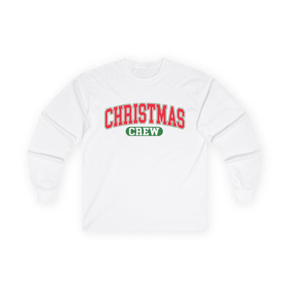 Christmas Crew Long Sleeve Tee — Festive Holiday Family Shirt