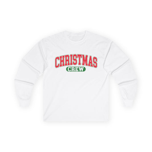 Christmas Crew Long Sleeve Tee — Festive Holiday Family Shirt