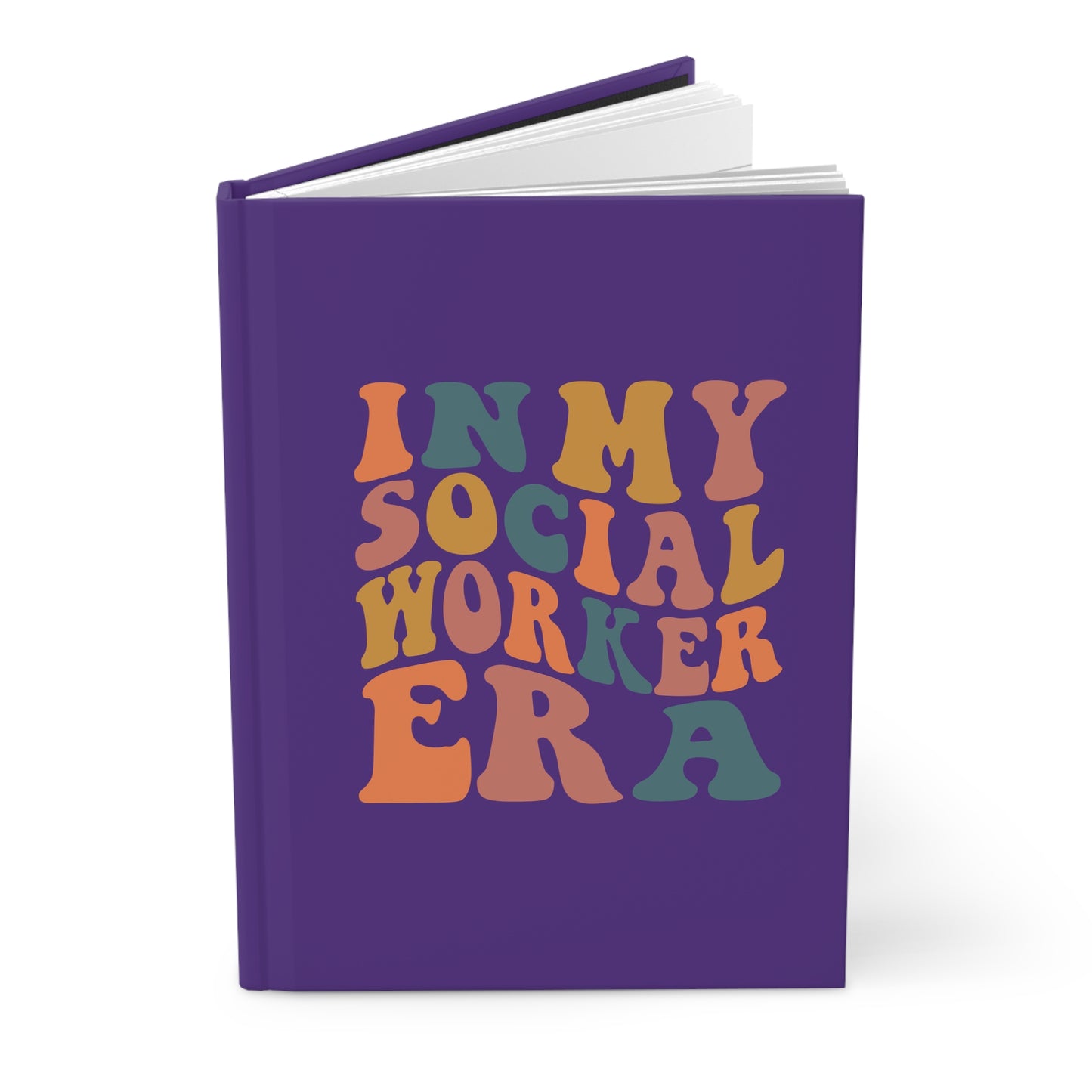 Social Worker Journal — 'In My Social Worker Era' Hardcover Notebook (Purple)