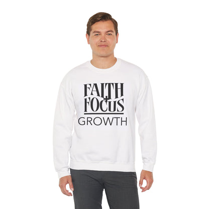 Faith Focus Growth Sweatshirt — Inspirational Christian Crewneck