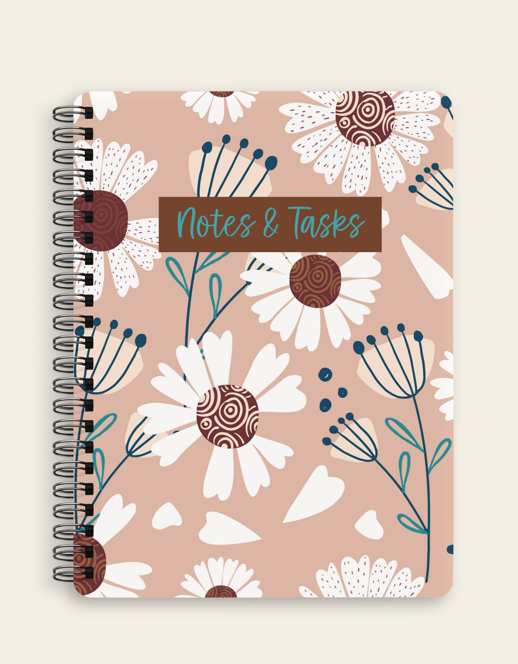 Bloom & Balance Spiral Notebook – 70 Sheets / 140 Lined Pages