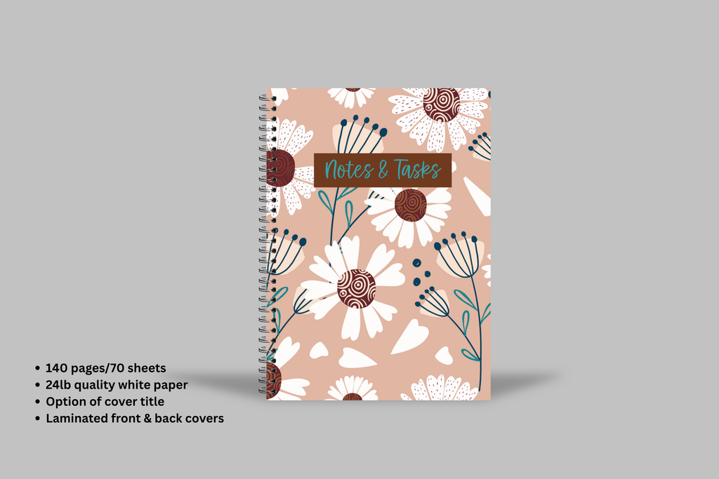 Bloom & Balance Spiral Notebook – 70 Sheets / 140 Lined Pages