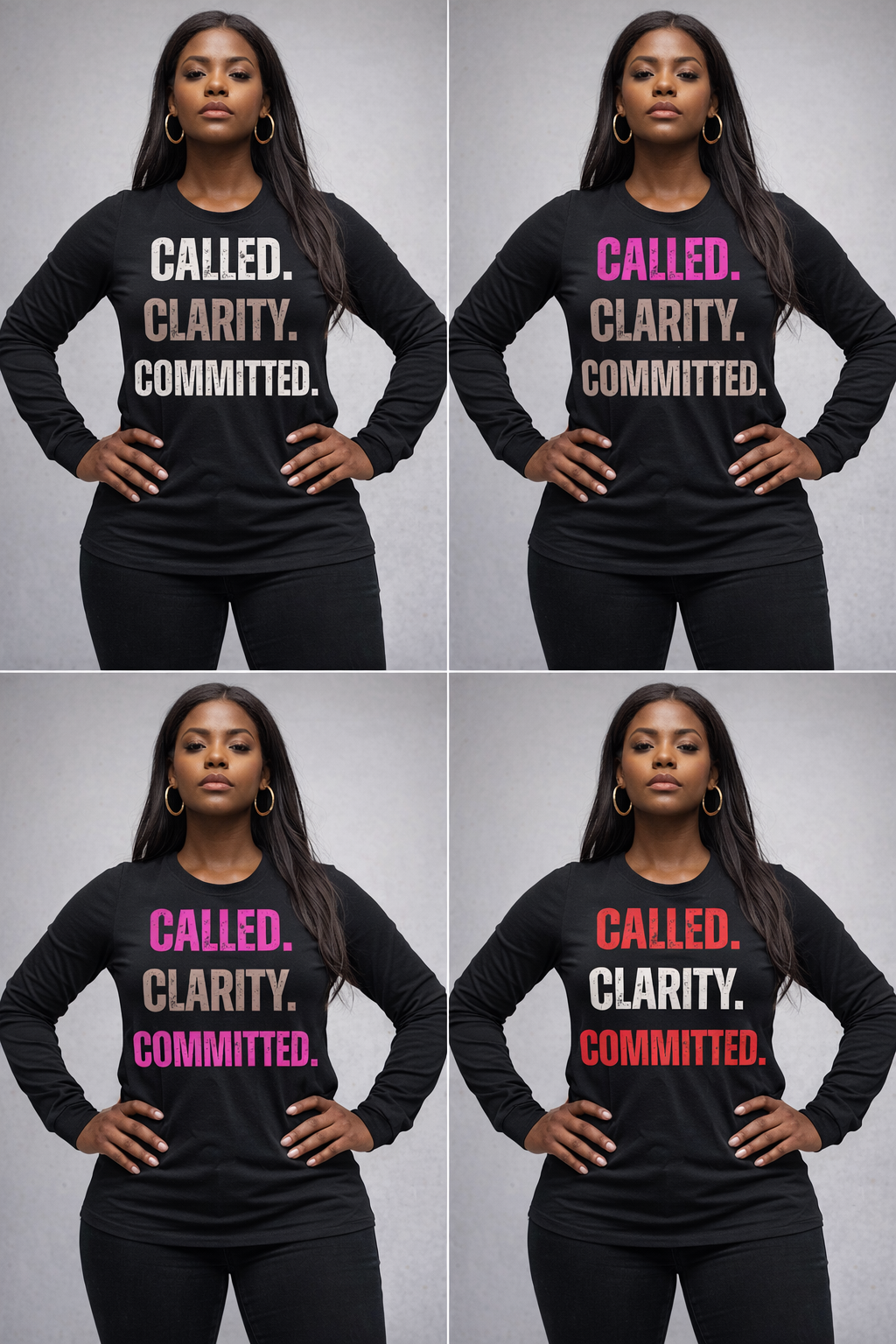 Called. Clarity. Committed.  Long Sleeve Tee
