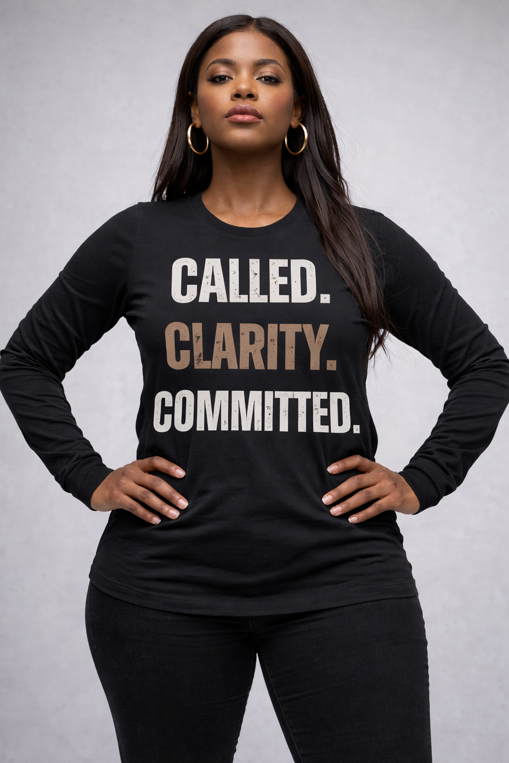 Called. Clarity. Committed.  Long Sleeve Tee